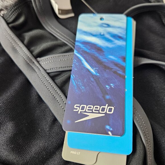 Speedo Womens Pro LT One-Piece Swimsuit Black & Gray Size 26 Competitive Pool - Picture 6 of 9